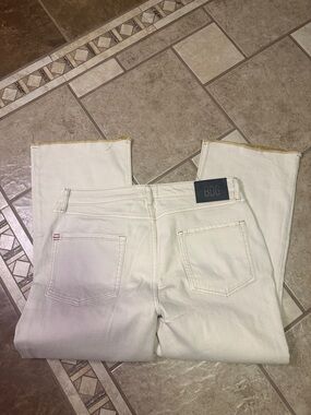 BDG Cream High-Rise Straight Jeans